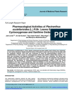 Pharmacological Activities of Plectranthus Cyclooxygenase and Xanthine Oxidase Enzymes