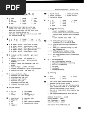 Enterprise 2 Workbook Key 2 | PDF | Water | Nature