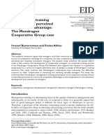 Management Training As A Source of Perceived Competitive Advantage: The Mondragon Cooperative Group Case