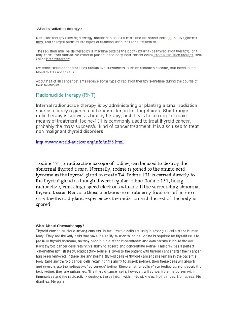 Understanding Radiation Therapy for Cancer | PDF | Radiation Therapy ...