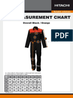 Size Measurement Chart: Overall Black / Orange