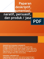 Paparan Deskriptif, Argumentasi, Naratif, Persuasif