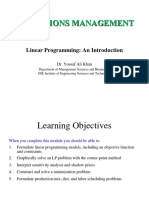 Operations Management: Linear Programming: An Introduction