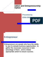 Young Generation and Entrepreneurship As A Career Option: Presented By: 8356-8360