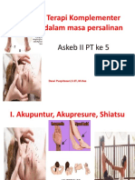 Terapi Komplementer Dalam Masa Persalinan