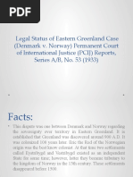 Legal Status of Eastern Greenland Case 