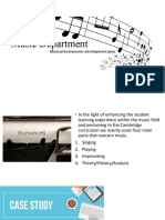 Music Department: Musical Instruments Development Plan