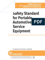 Safety Standard For Portable Automotive Service Equipment: ASME PASE-2014