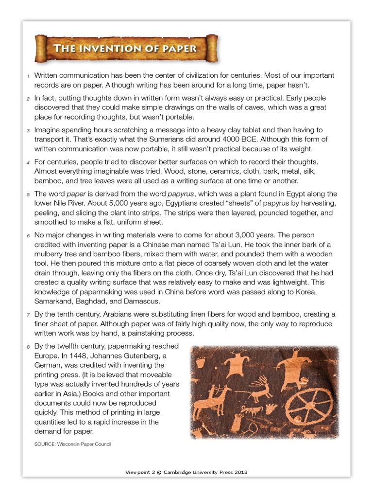 The Invention of Paper SOURCE Wisconsin Paper Council PDF