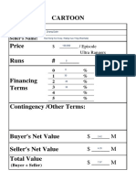 Cartoon: Group # - Buyer's Name: Seller's Name