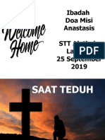 Ibadah Doa Misi Anastasis 25 Sept 2019