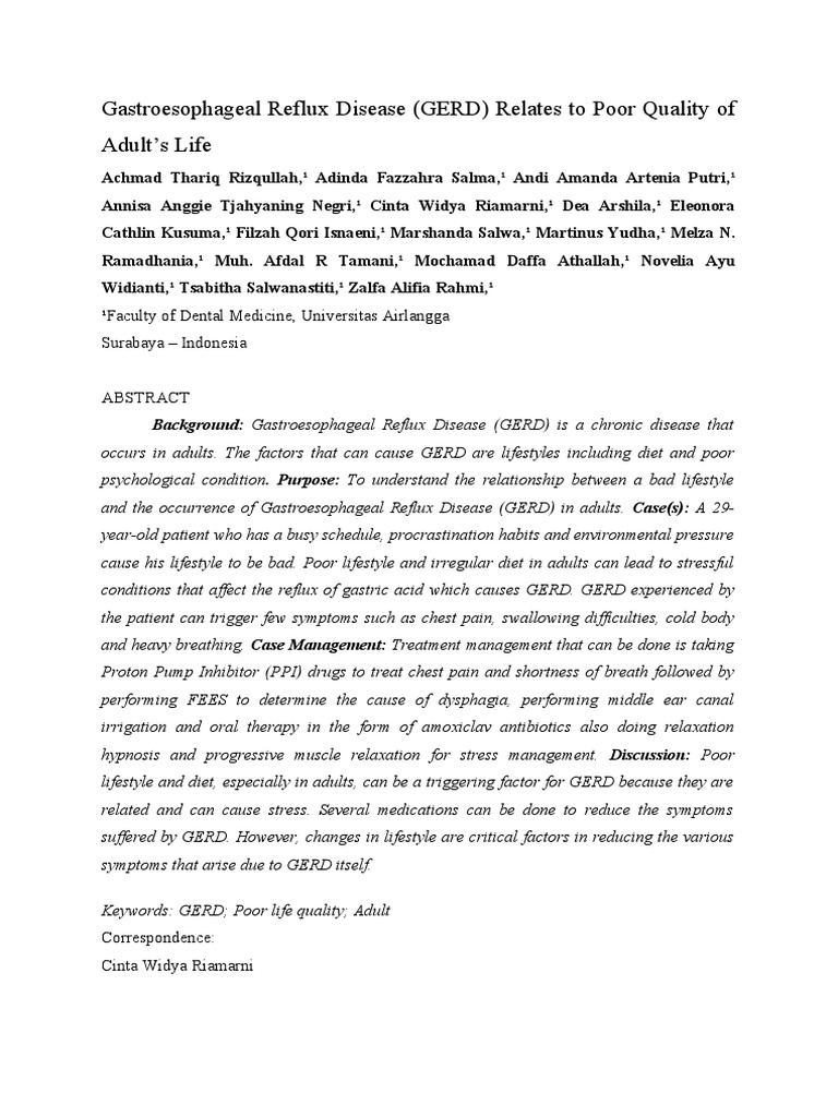 Case Report Modul J 118 | PDF | Gastroesophageal Reflux Disease ...