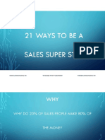 21 WAYS TO BE A SALES SUPER STAR