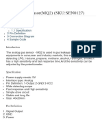 Analog Gas Sensor (MQ2) (SKU:SEN0127) : 1.1 Specification 2 Pin Definition 3 Connection Diagram 4 Sample Code