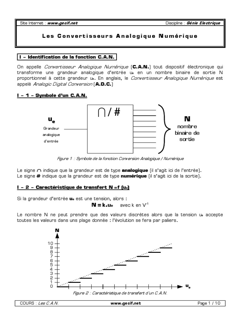 Les Convertisseurs Analogique Numerique, PDF, Convertisseur analogique- numérique