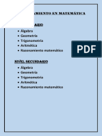 Reforzamiento en Matemática