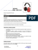 Ficha Tecnica Protector Auditivo Muffler Diadema 3M