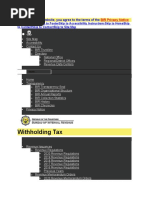 Index For Withholding Tax