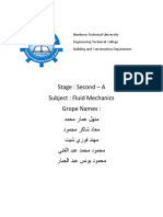 Stage: Second - A Subject: Fluid Mechanics Grope Names: دمحم رامع لهنم دومحم ركاش ذاعم تيش يزوف دنهم ينغلا دبع دمحم دومحم رابجلا دبع سنوي دومحم