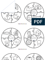 Abecedario Puzzle Colorear PDF Parte1