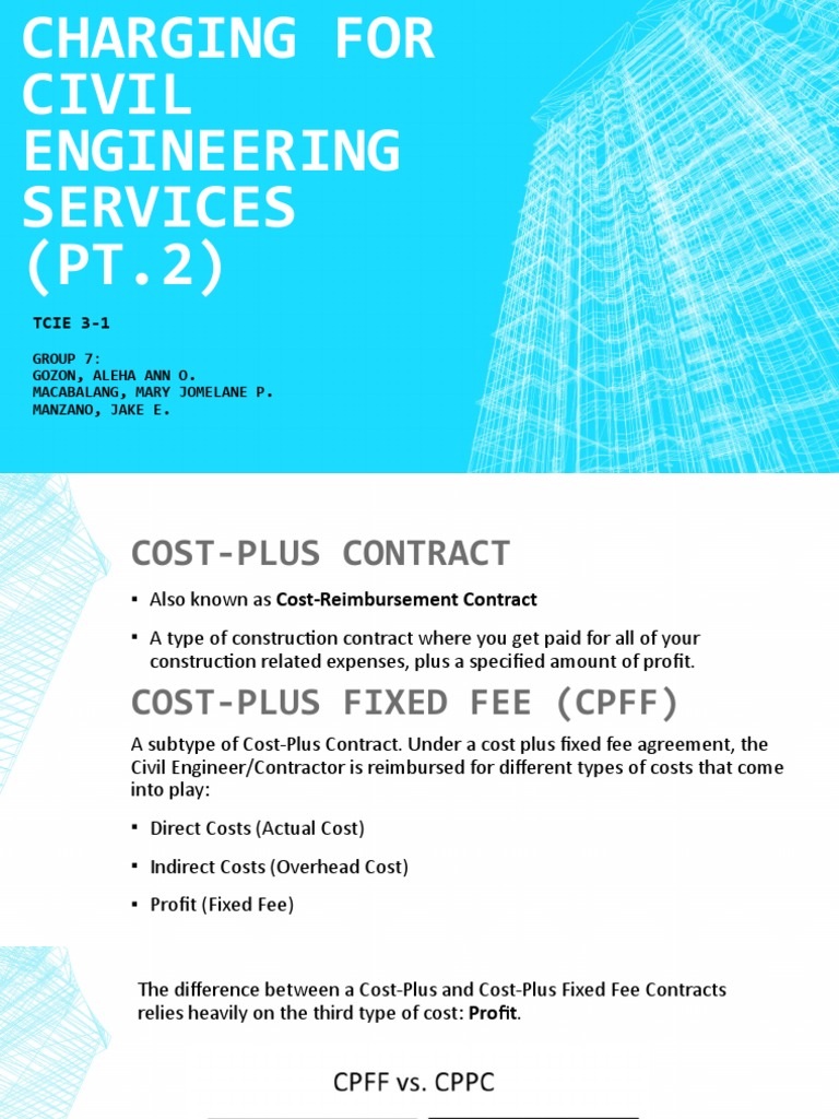 Civil Engineering Service Fees Guide | PDF | Contract Issue Wages ...