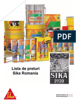 Lista de Preturi Sika Romania Constructi
