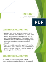 Theology 1 Lecture From God's Attributes To God's Sovereignty