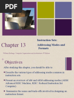 Instruction Sets: Addressing Modes and Formats: William Stallings, Computer Organization and Architecture, 9 Edition
