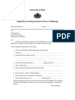 PHD Re Registration Form