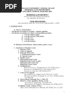 Arellano University School of Law Syllabus for Remedial Law Review I