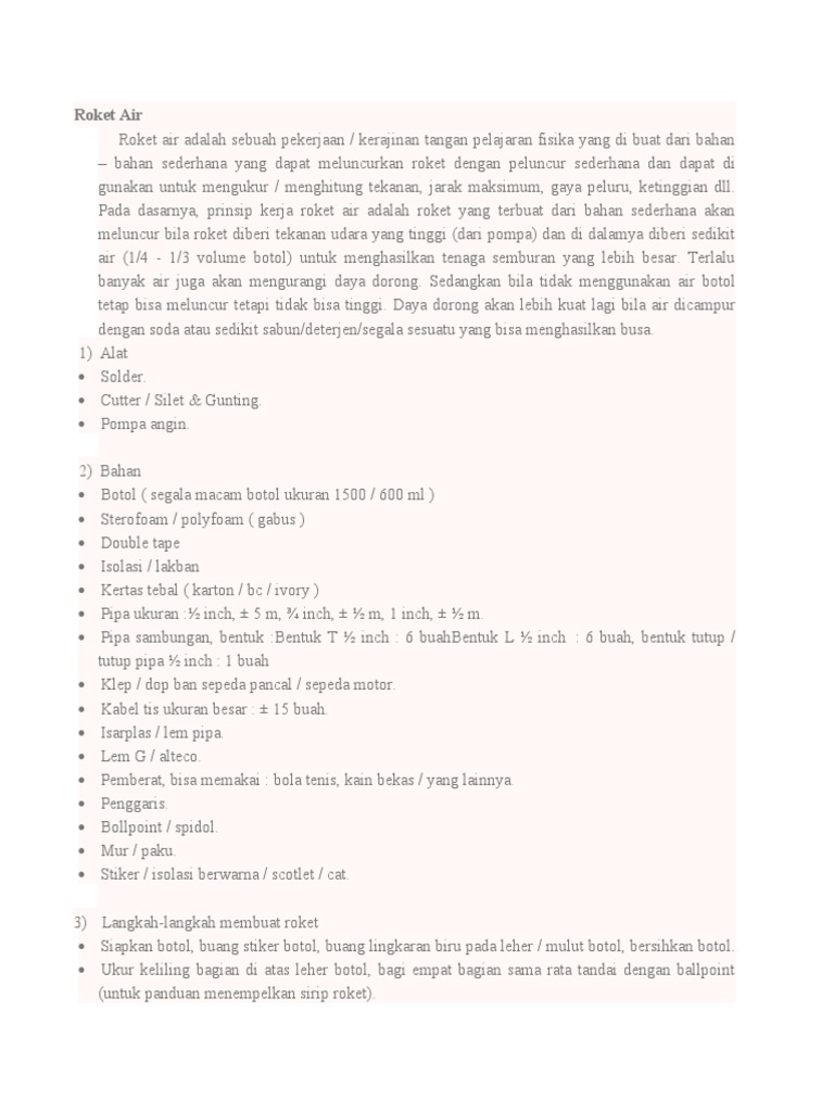 Roket Air | PDF | Griya & Taman