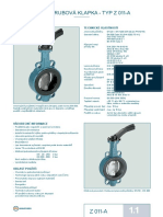 Ebro Gasabsperrklappe Technisches Datenblatt - CZ