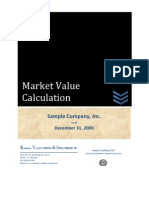 Market Value Calculation: Sample Company, Inc