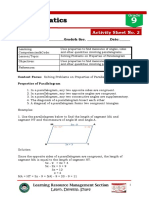 Mathematics: Activity Sheet No. 2