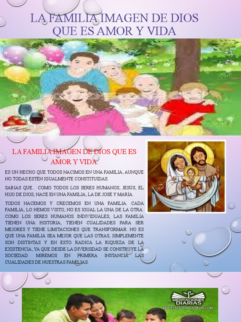 La Familia Imagen de Dios Que Es Amor Clase 7°0 Febrero 08 2021 | PDF