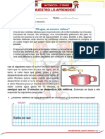 Matemática 5o - Aprendiendo sobre el consumo de agua