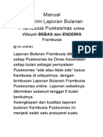 Manual Mengirim Laporan Bulanan Frambusia (BEBAS & ENDEMIS)