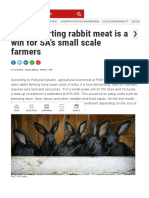 Why Exporting Rabbit Meat Is A Win For SA's Small Scale Farmers