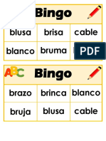 Bingo de Grupos Consonánticos