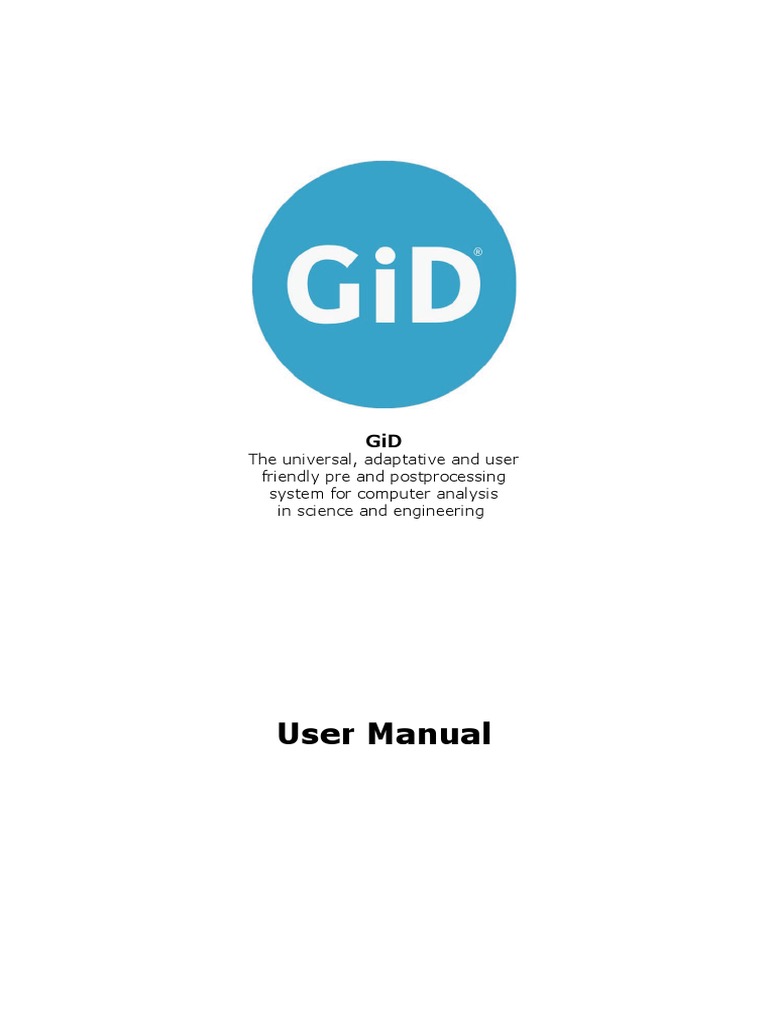 GiD User Manual and Tutorial Guide | PDF | Button (Computing) | Icon ...