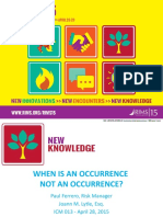 RIMS 2015 - When Is An Occurrence Not An Occurrence - FINAL