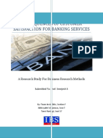 Consequences of Customer Satisfaction For Banking Services: A Research Study For Business Research Methods