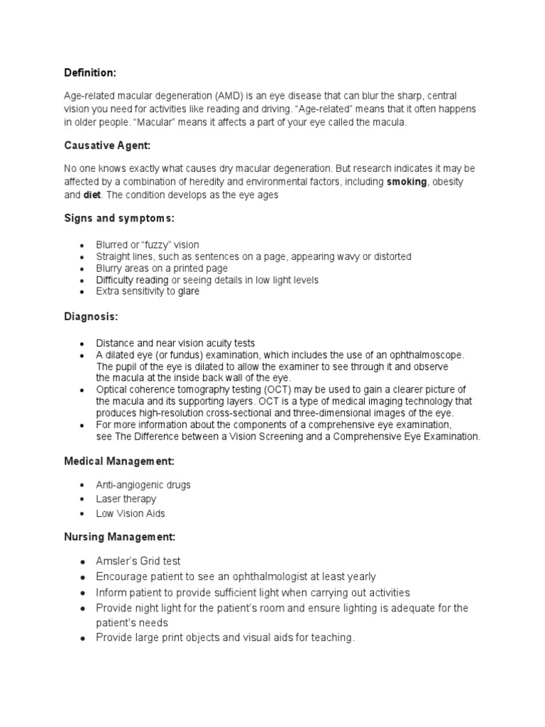 Age-Related Macular Degeneration Guide | PDF