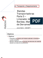 Limpiador de Bandas, Manejo de Derrames en Bandas Transportadoras
