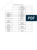 Vocabulario Unidad 2