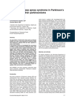 Obstructive Sleep Apnea Syndrome in Parkinson's Disease and Other Parkinsonisms