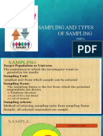 Unit IV SAMPLING AND TYPES OF SAMPLING