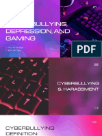 Cyberbullying, Depression, and Gaming