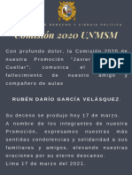 Comisión 2020 UNMSM: Rubén Darío García Velásquez