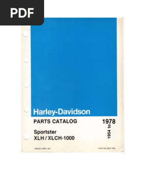 パーツカタログ Sportster XLH/XLCH-1000 Harley Davidson 1954 78 HD XLH XLCH 1000 Parts Catalog | PDF